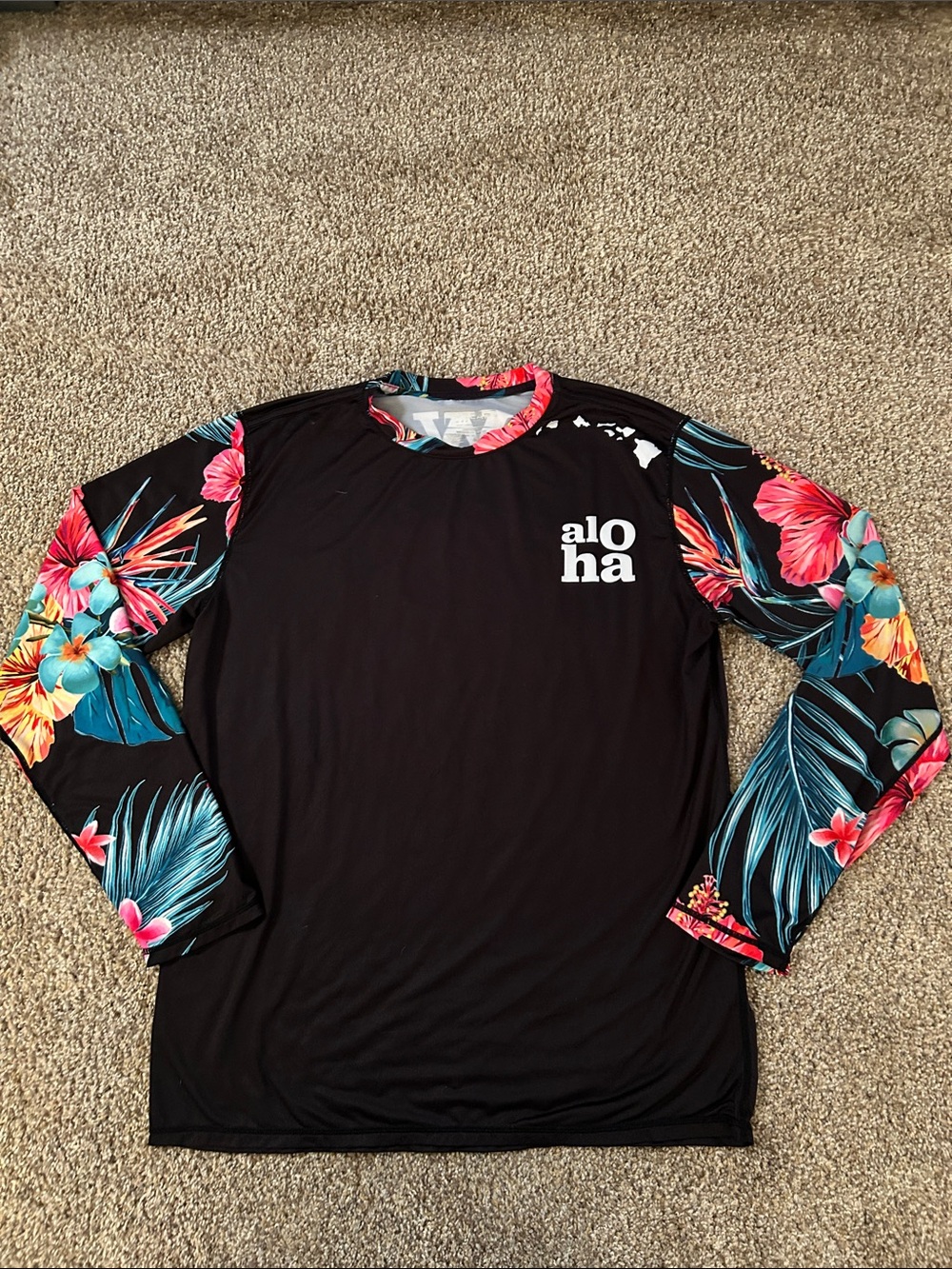 Hawaii unisex rash guard SZ: M